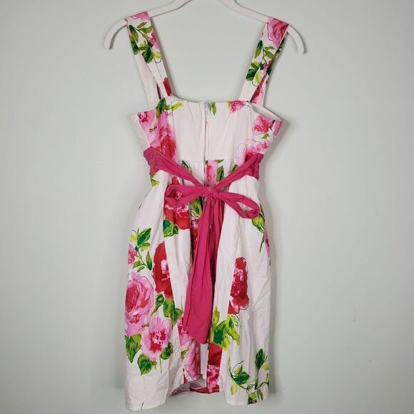 City Triangles Y2K Fit and Flare Floral Bow Back Mini Party Dress Size 3 - Picture 4 of 12